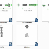膨胀螺栓及金属胀锚螺栓CAD图块