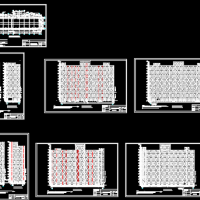 建筑楼外双排脚手架立面图