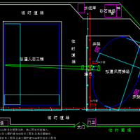 某学校操场及地下室施工现场平面布置图