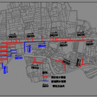 司城村排水改造设计施工图（管道回填断面图 偏沟式单篦雨水口）