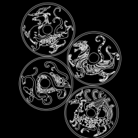 四方神兽CAD图块